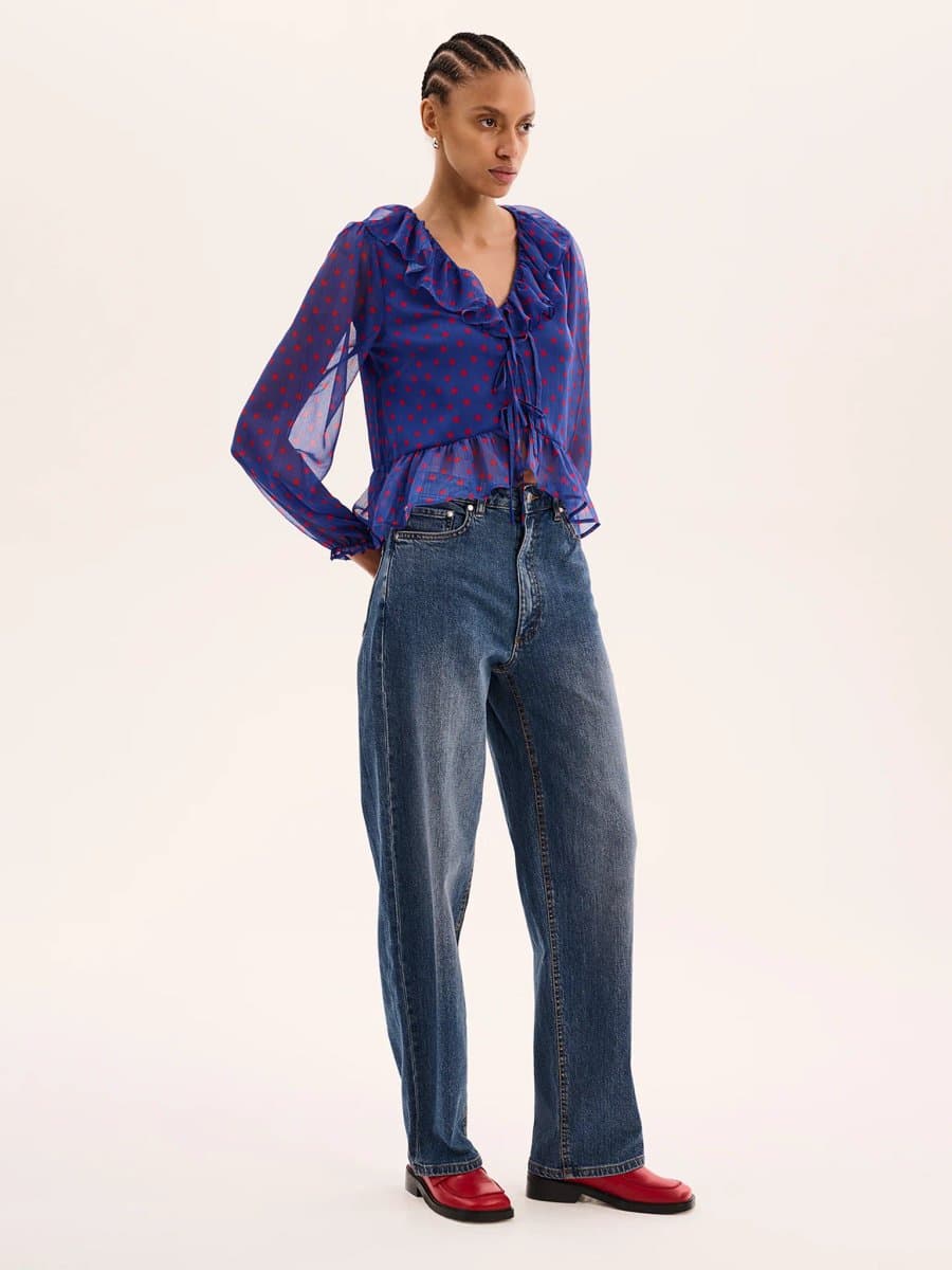 OMNES OMNES Relaxed Fit Dad Jean in Blue