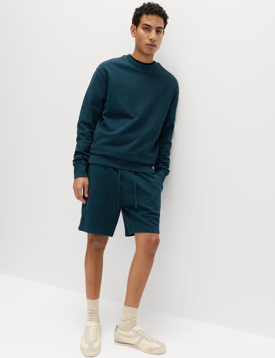 Marks & Spencer M&S Pure Cotton Garment Dye Sweatshirt Petrol - 3