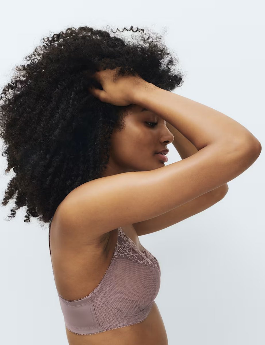 Marks & Spencer M&S 2 Pack Jasmine Lace Total Support Bras (B-H) Praline - 2