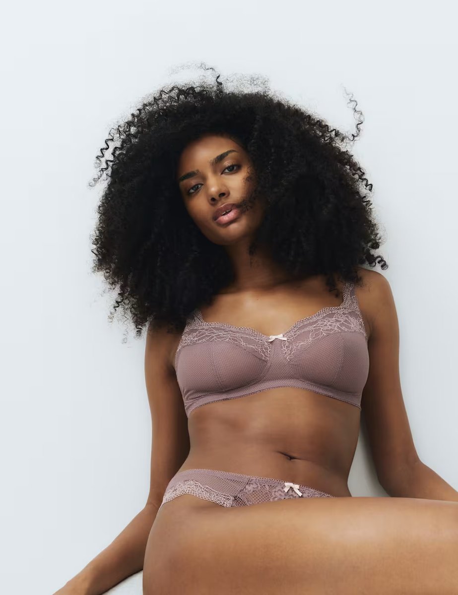 Marks & Spencer M&S 2 Pack Jasmine Lace Total Support Bras (B-H) Praline - 3