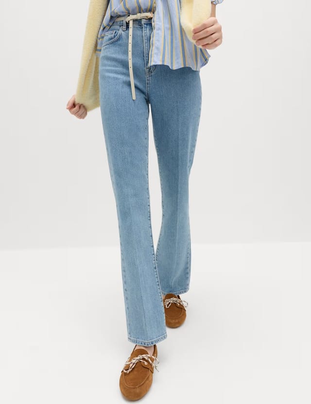 Marks & Spencer M&S High Waisted Flared Jeans Medium Indigo - 2