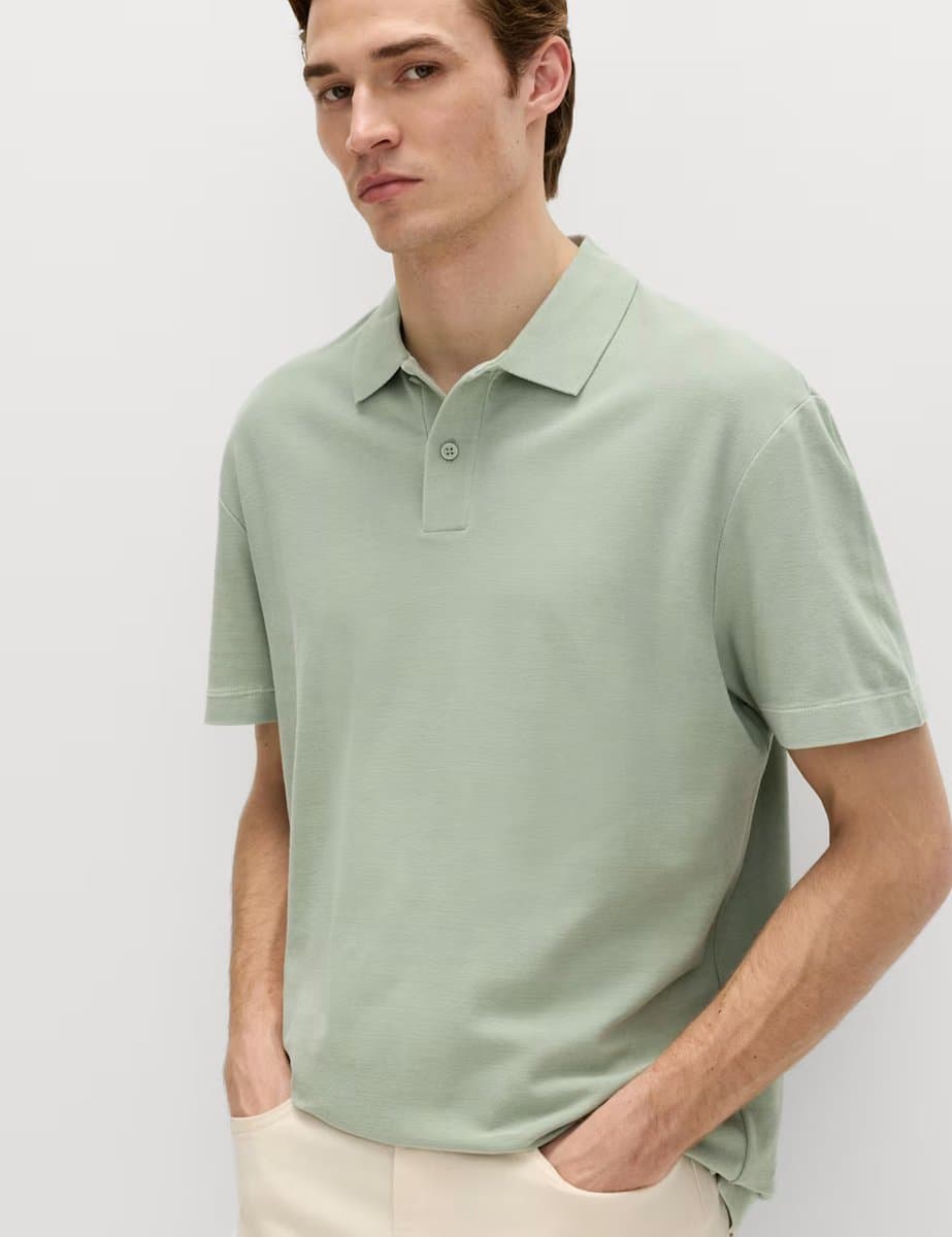 Marks & Spencer M&S Casual Pistachio Polo Shirt