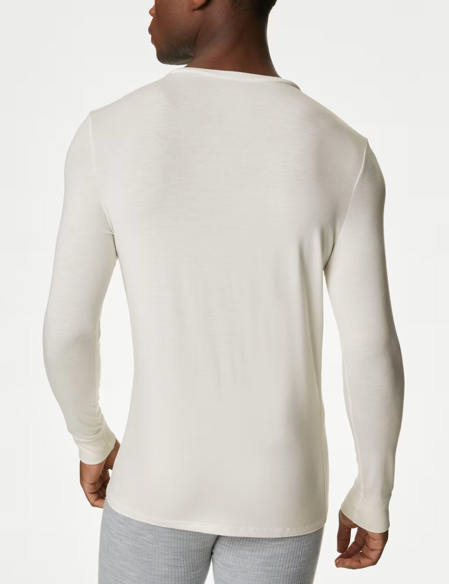 Marks & Spencer M&S 2 Pack Heatgen™ Light Thermal Long Sleeve Tops Ivory - 3
