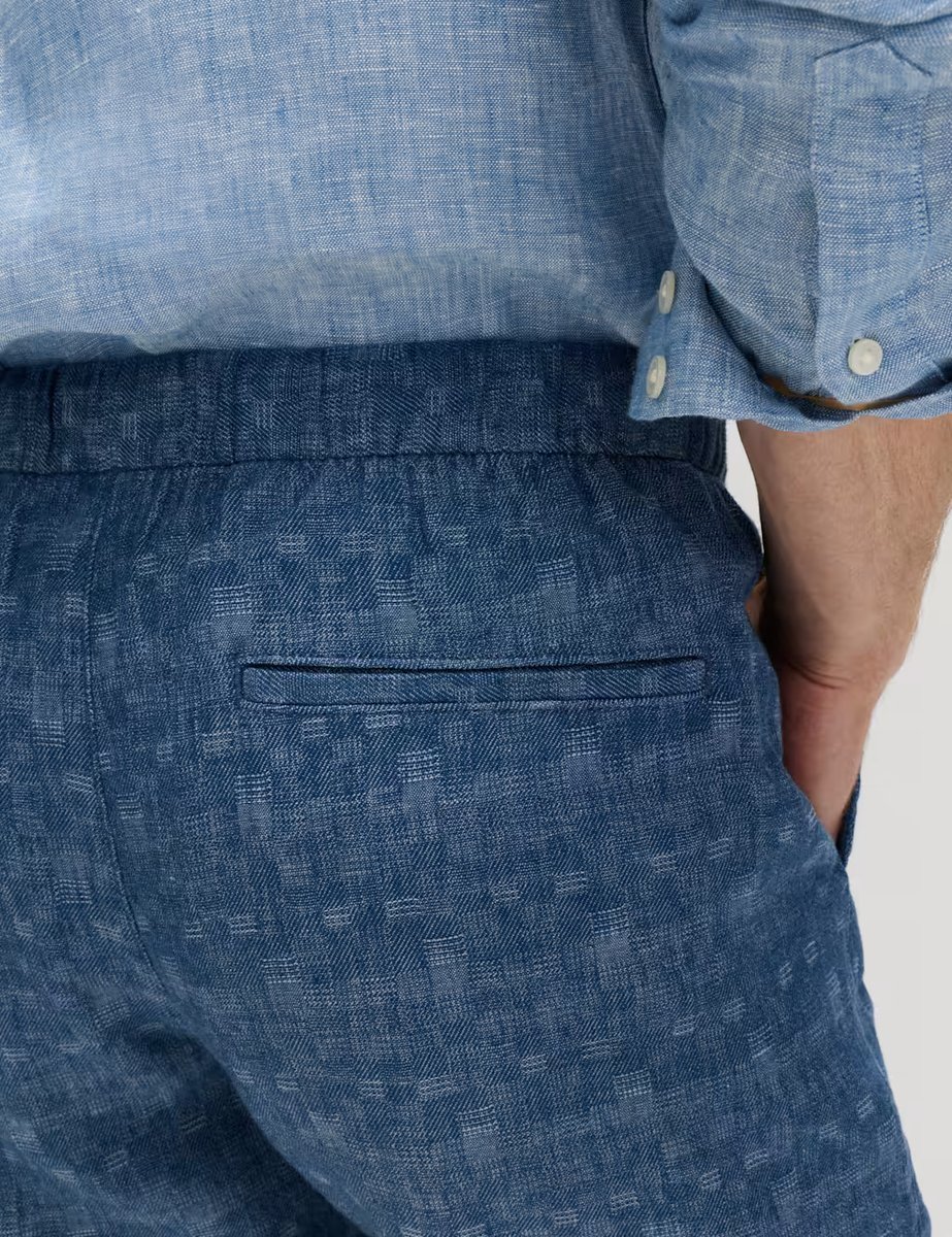 Marks & Spencer M&S Linen Rich Shorts Denim Mix - 3