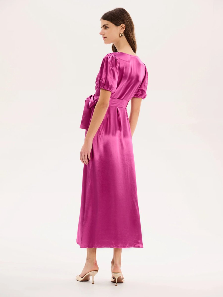 OMNES Citrine Dress in Magenta - 3