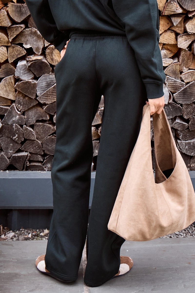 Kaiia Kaiia Slogan Low Rise Wide Leg Joggers Dark Pine Green - 3