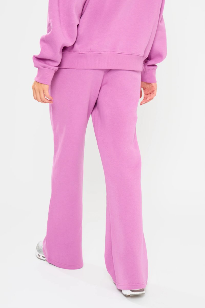 Kaiia Kaiia Slogan Wide Leg Joggers Fuchsia - 4