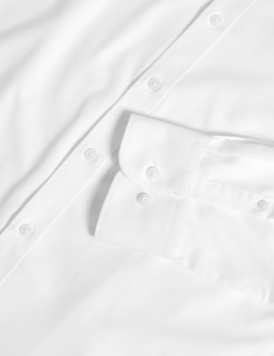 Marks & Spencer M&S 4pc Slim Fit Easy Iron Shirt and Tie Set Blue/White - 2