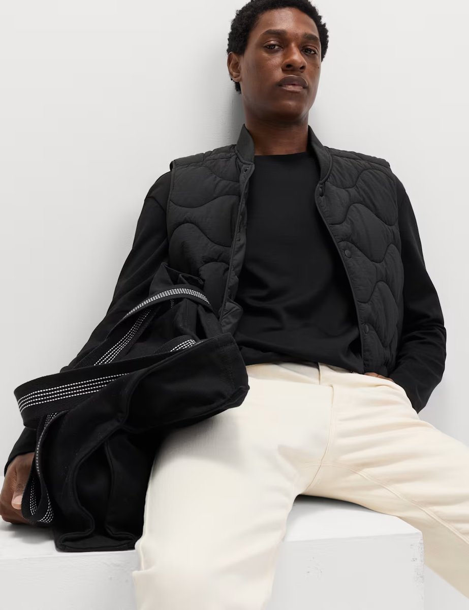 Marks & Spencer M&S Ultimate Cotton Blend Long Sleeve T-Shirt Black - 4