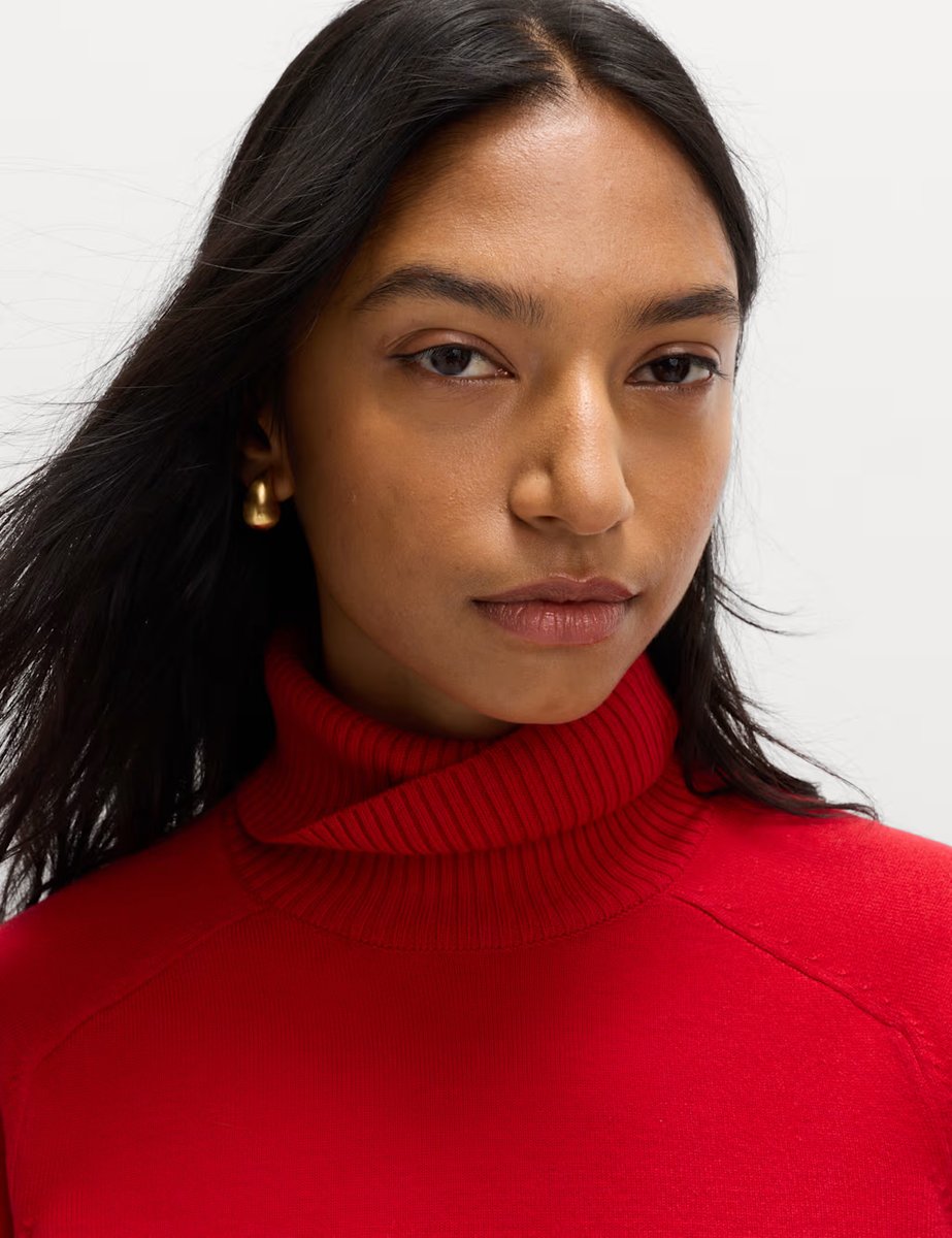 Marks & Spencer M&S Air-Yarn Roll Neck Jumper Rouge - 2