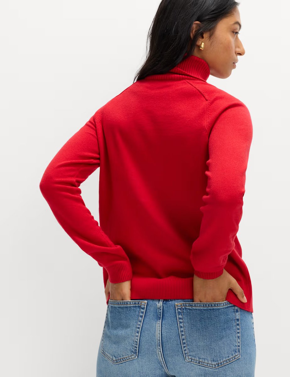 Marks & Spencer M&S Air-Yarn Roll Neck Jumper Rouge - 4