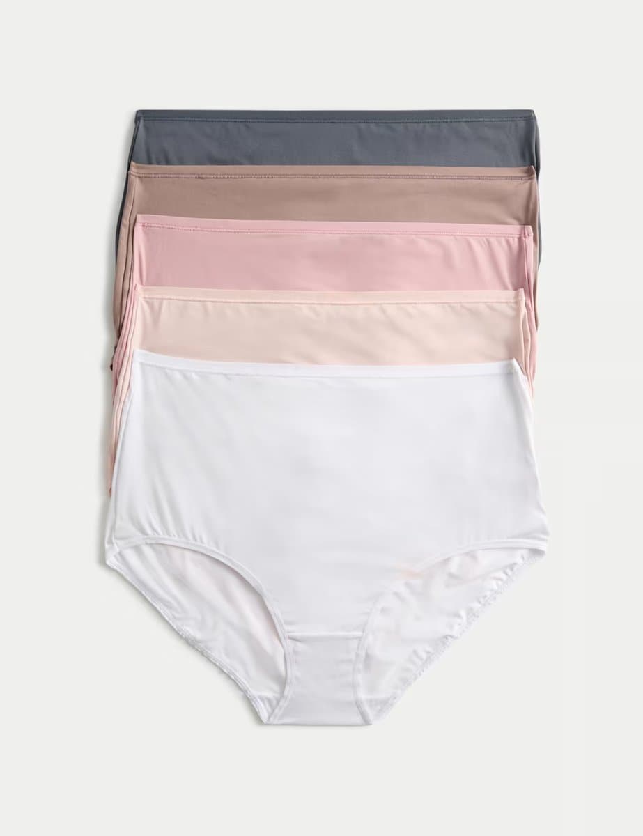 Marks & Spencer M&S Microfibre Full Briefs in Brown Haze