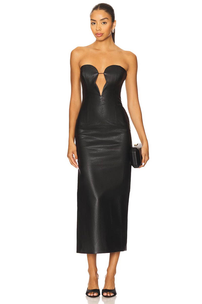 revolve Eleni Faux Leather Midi Dress - 2
