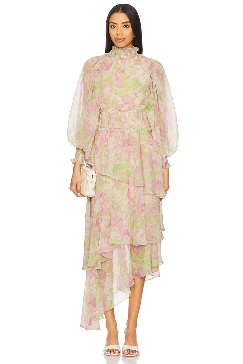 revolve Morgan Pink Floral Maxi Dress