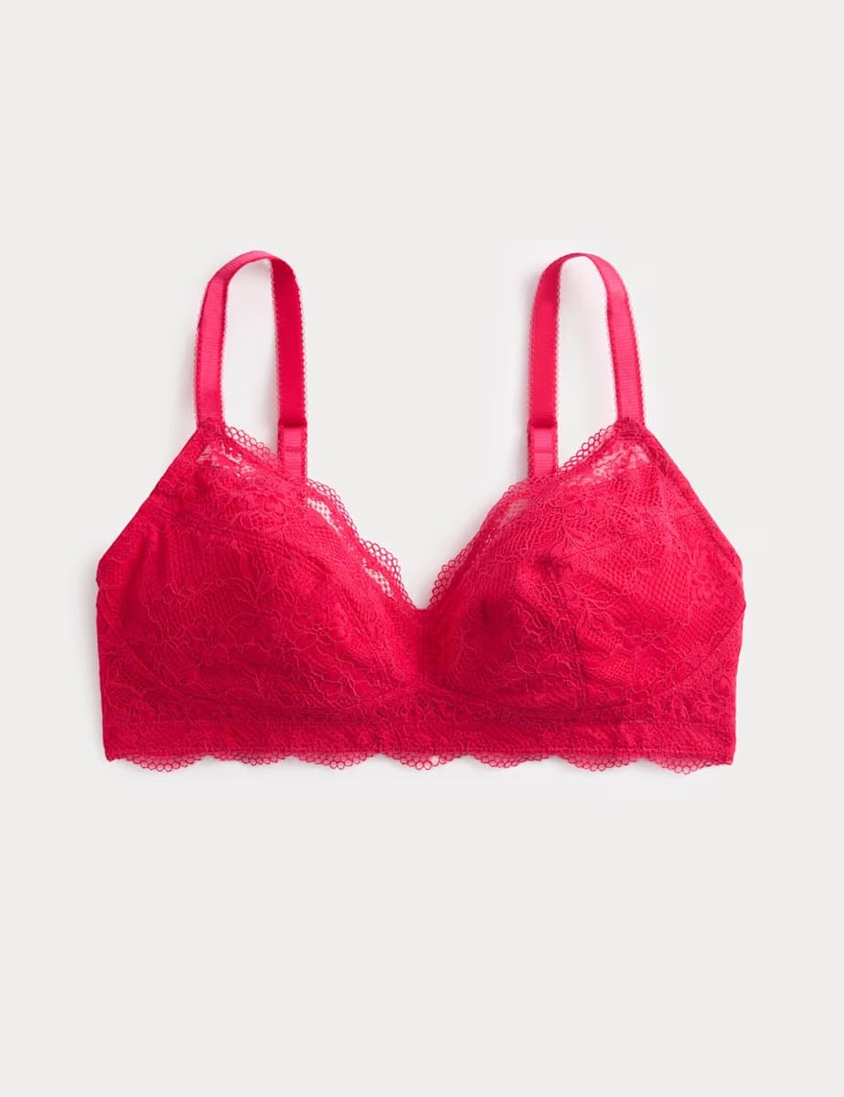 Marks & Spencer M&S Jasmine Lace Non Wired Post Surgery Bra (A-E) Geranium
