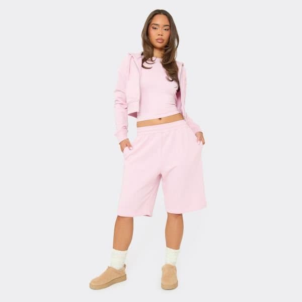 EGO EGO Baby Pink Low Rise Sweat Jorts