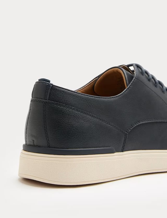 Marks & Spencer M&S Contrast Sole Derby Shoes Navy - 2