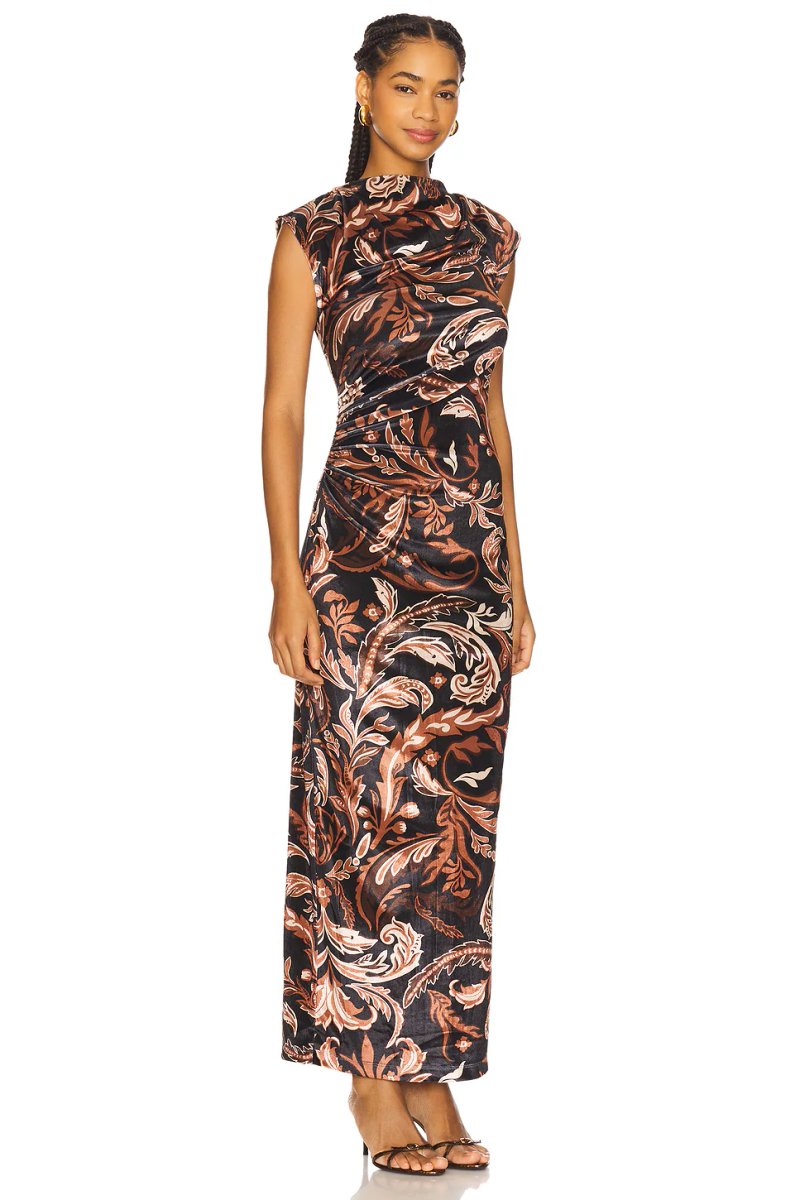 revolve Mock Neck Midi Dress - 2