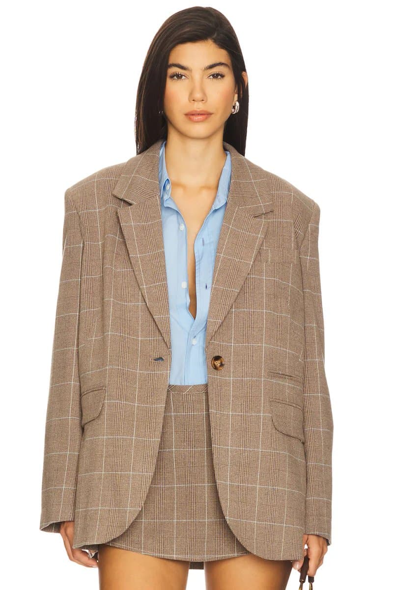 revolve Paper Cut Blazer Pinstripe