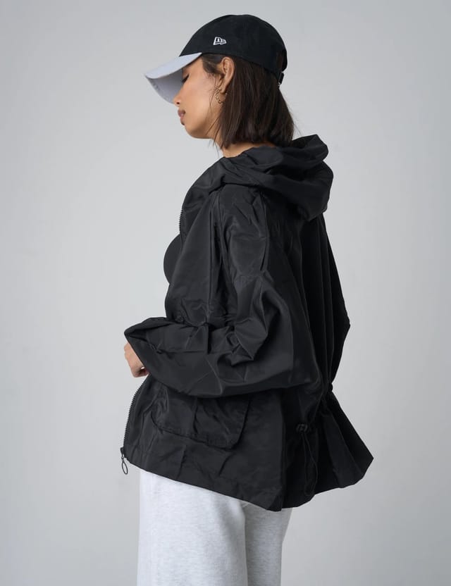 Public Desire Tie Waist Detail Windbreaker Black - 3