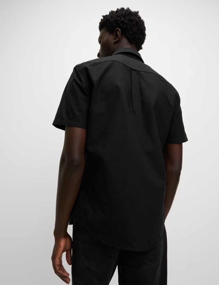 Marks & Spencer M&S Ultimate Pure Cotton Oxford Shirt Black - 4