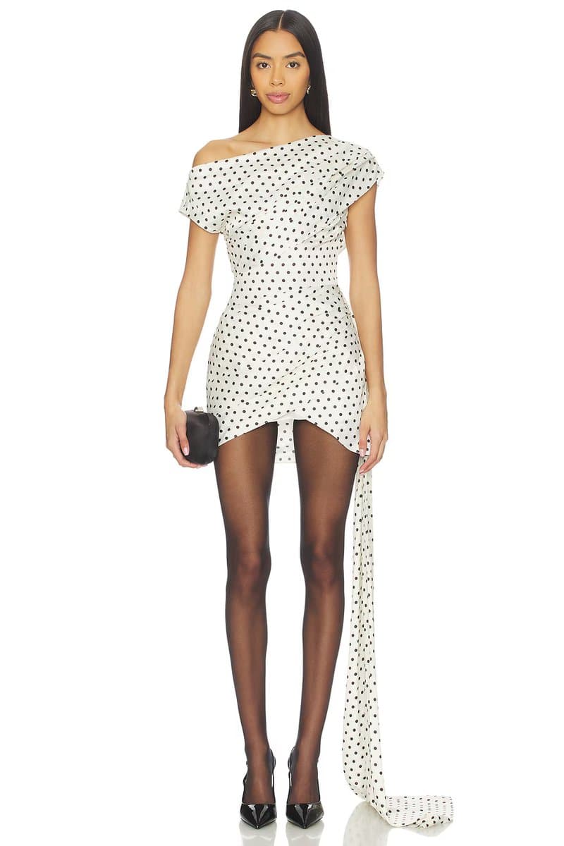 revolve Satin Tie Side Mini Dress