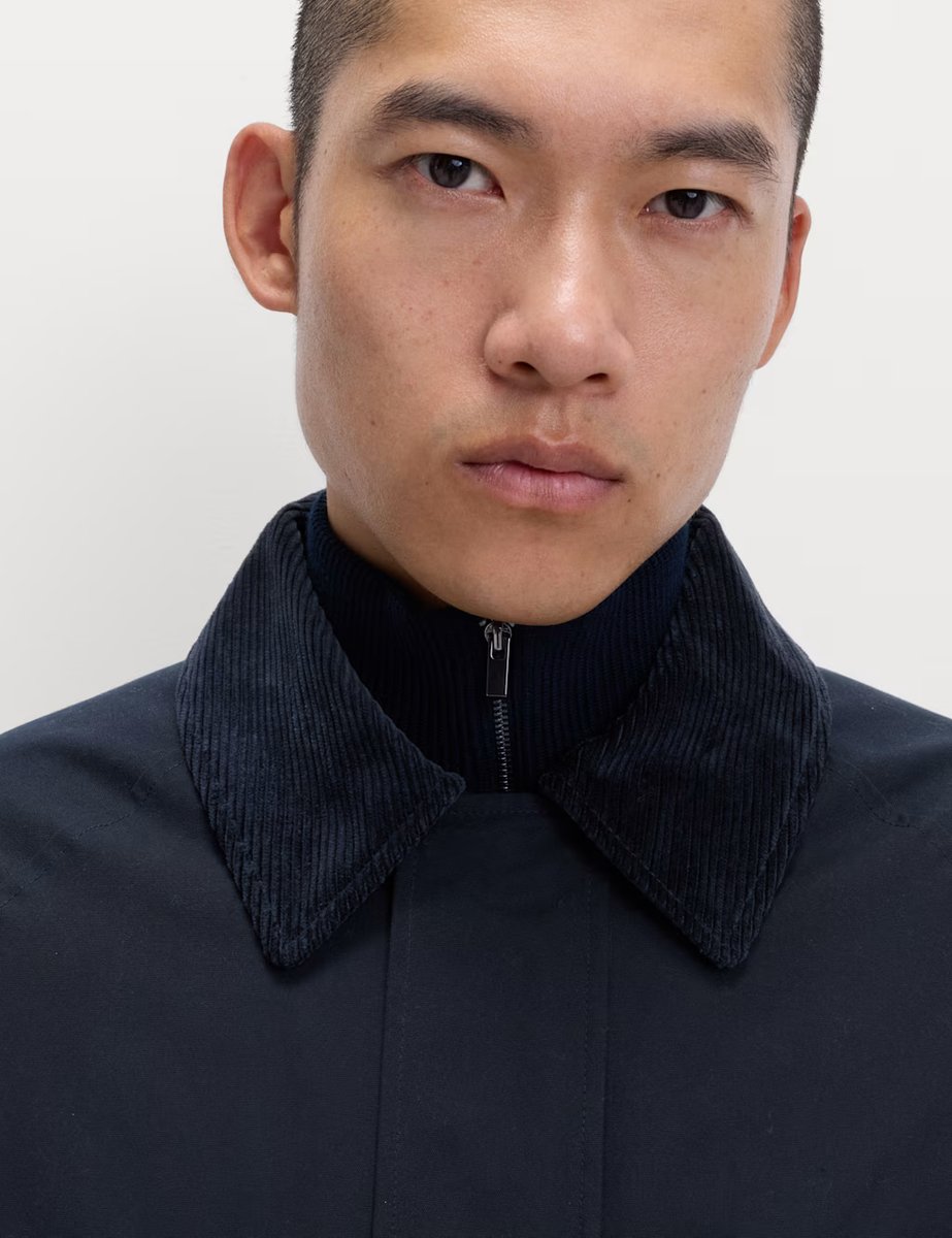 Marks & Spencer M&S Pure Cotton Wax Jacket Navy - 4