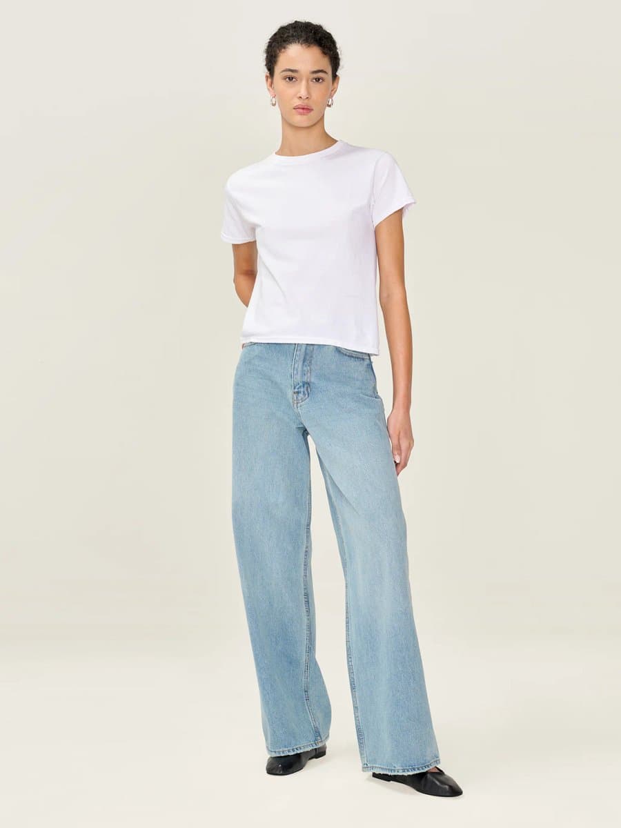 OMNES Connie Wide Jean in Light Wash