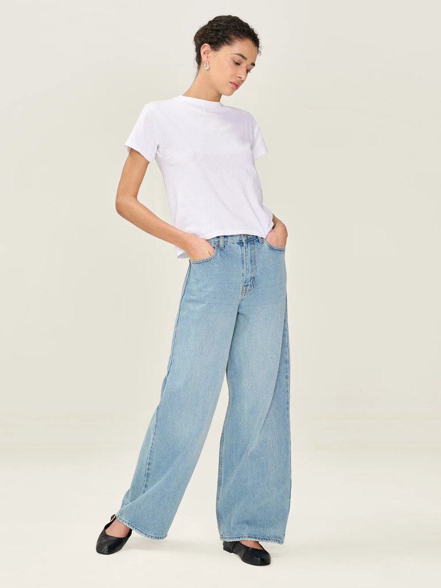 OMNES Connie Wide Jean in Light Wash - 3