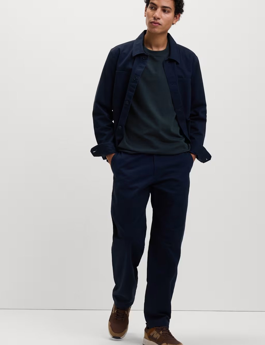 Marks & Spencer M&S Ultimate Cotton Blend Long Sleeve T-Shirt Navy - 2