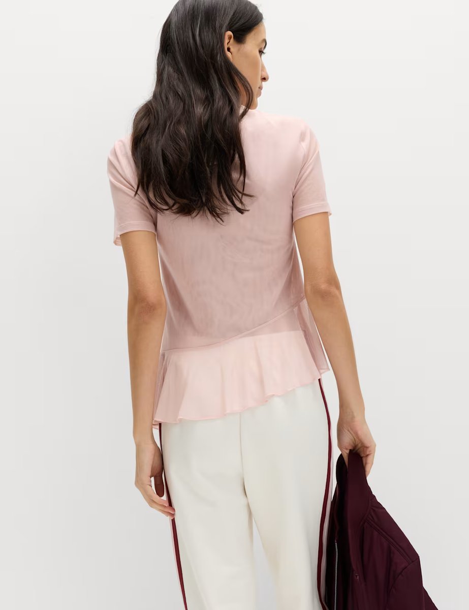 Marks & Spencer M&S Mesh Asymmetric Top Pink - 4