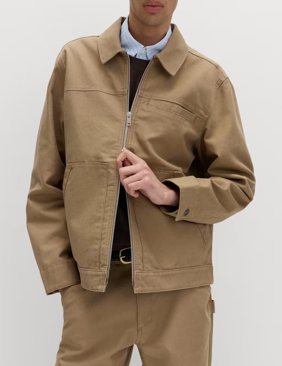 Marks & Spencer M&S Canvas Harrington Jacket Toffee