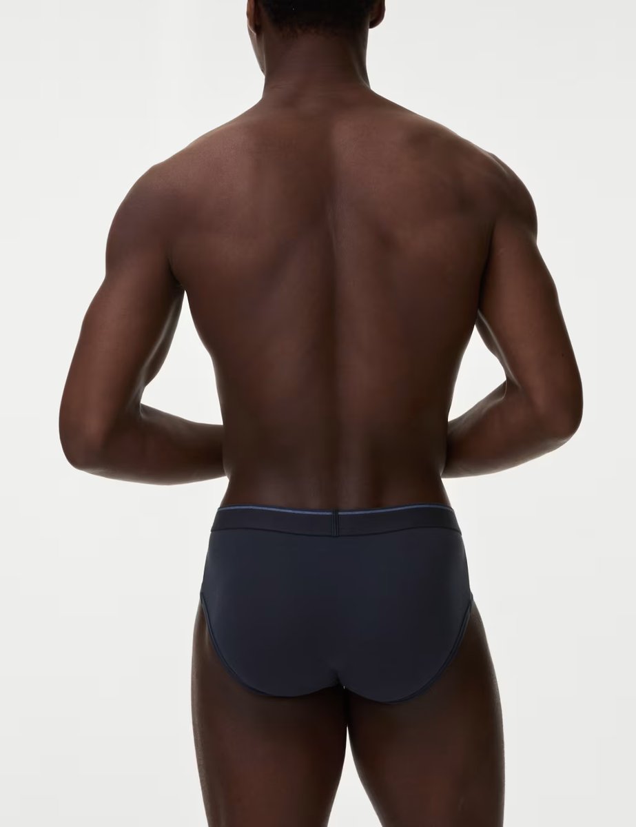 Marks & Spencer M&S 10 Pack Cotton Stretch Cool & Fresh™ Briefs Navy Mix - 2