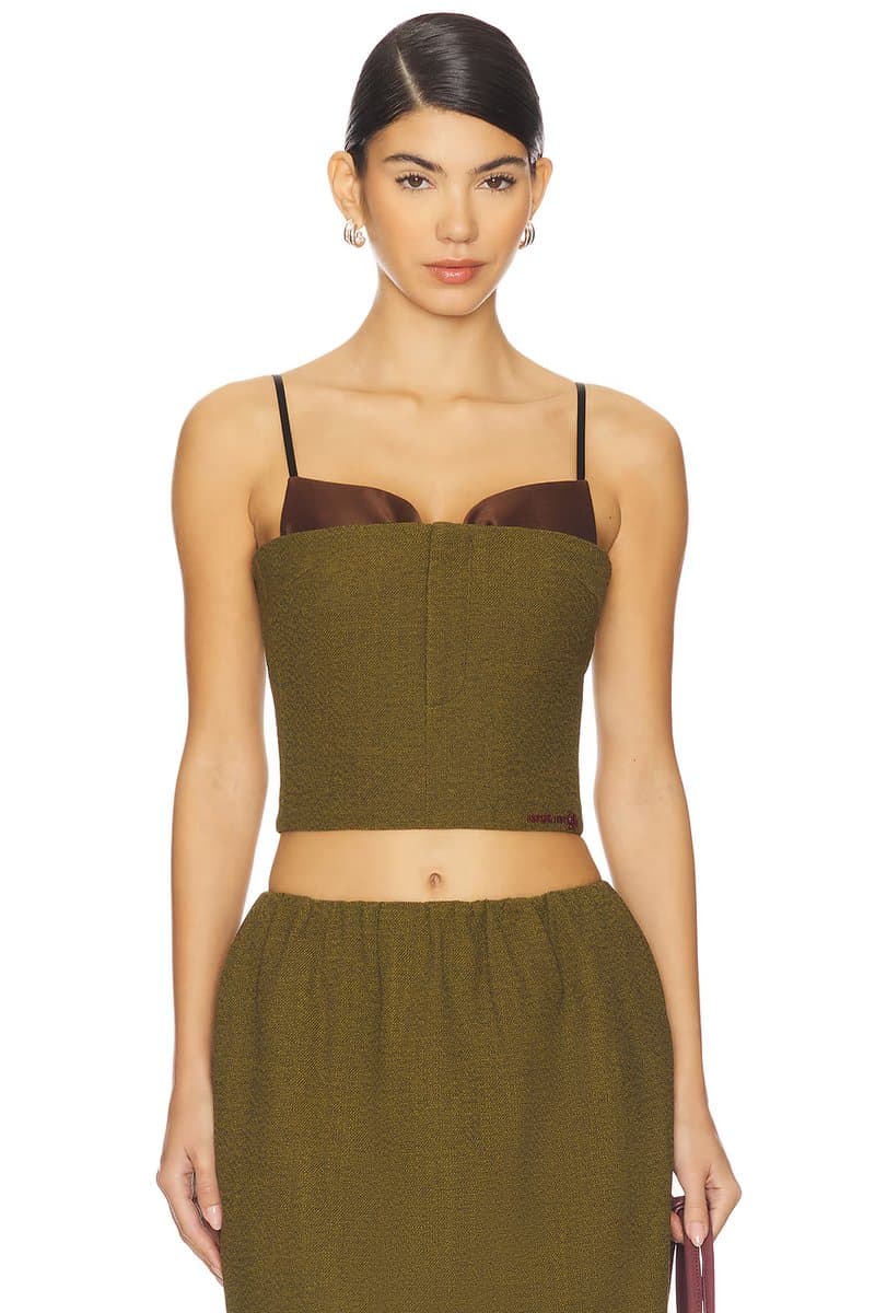 revolve Double Bow Corset Straps Top