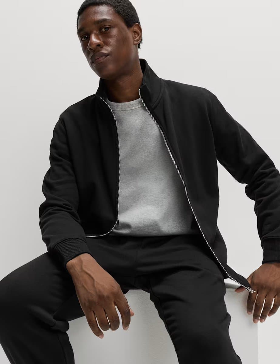 Marks & Spencer M&S Brushed Cotton Funnel Neck Sweatshirt