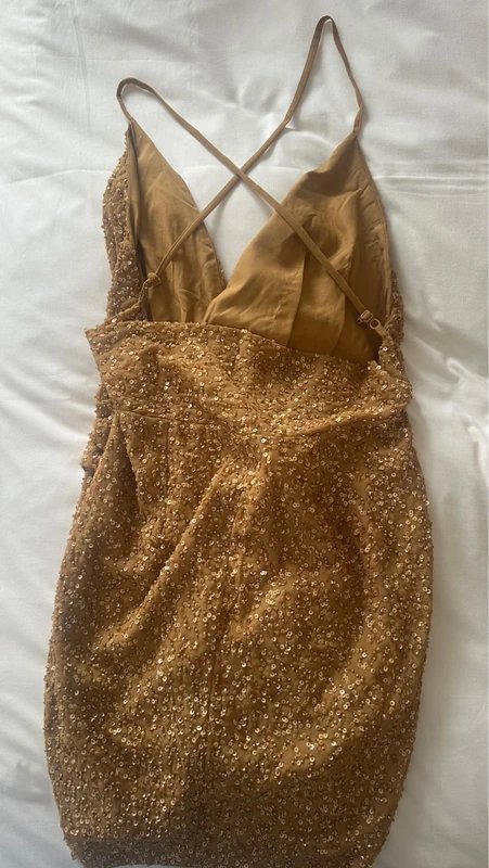 ASOS ASOS luxe petite golden sequin mini dress - 2