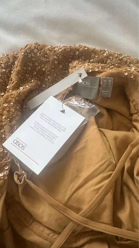 ASOS ASOS luxe petite golden sequin mini dress - 4