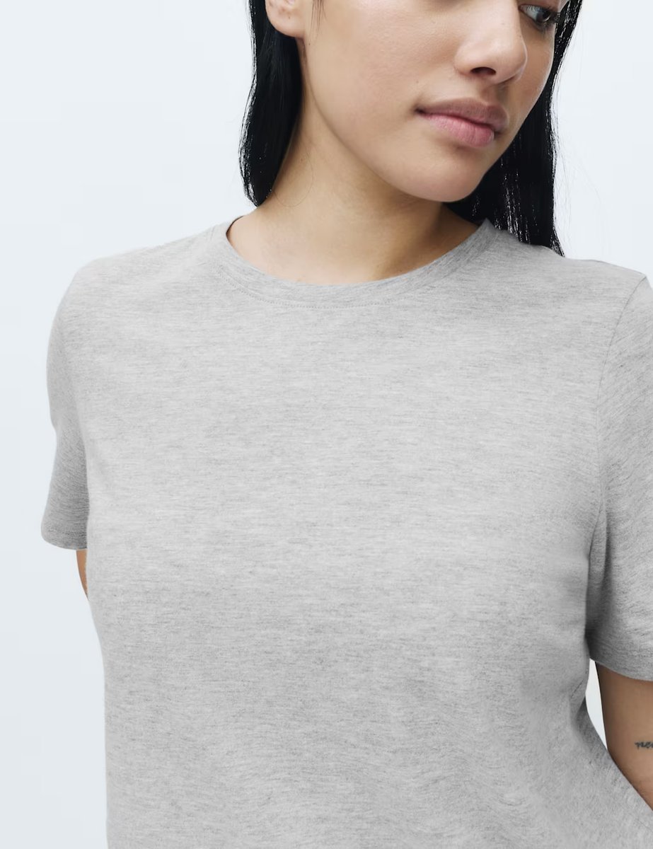 Marks & Spencer M&S Cotton Rich Printed Shortie Set Grey Mix - 2