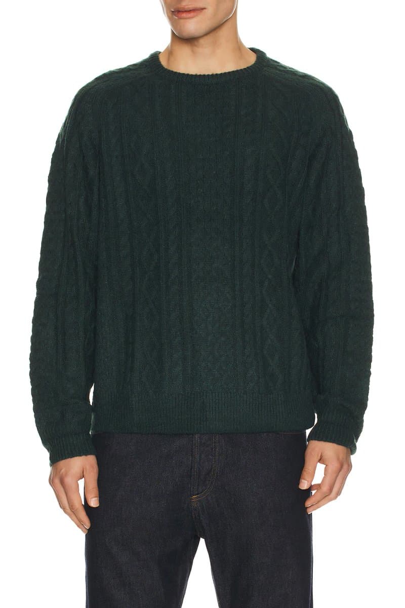 revolve Revolve Fishermans Knit Mohair Jumper in Pine