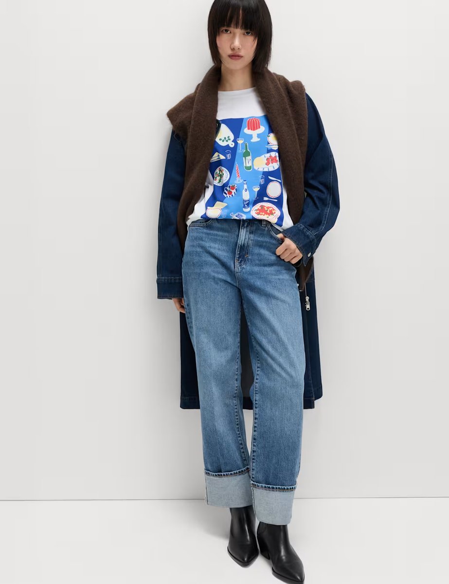 Marks & Spencer M&S Pure Cotton Slogan Oversized T-Shirt Multi - 2