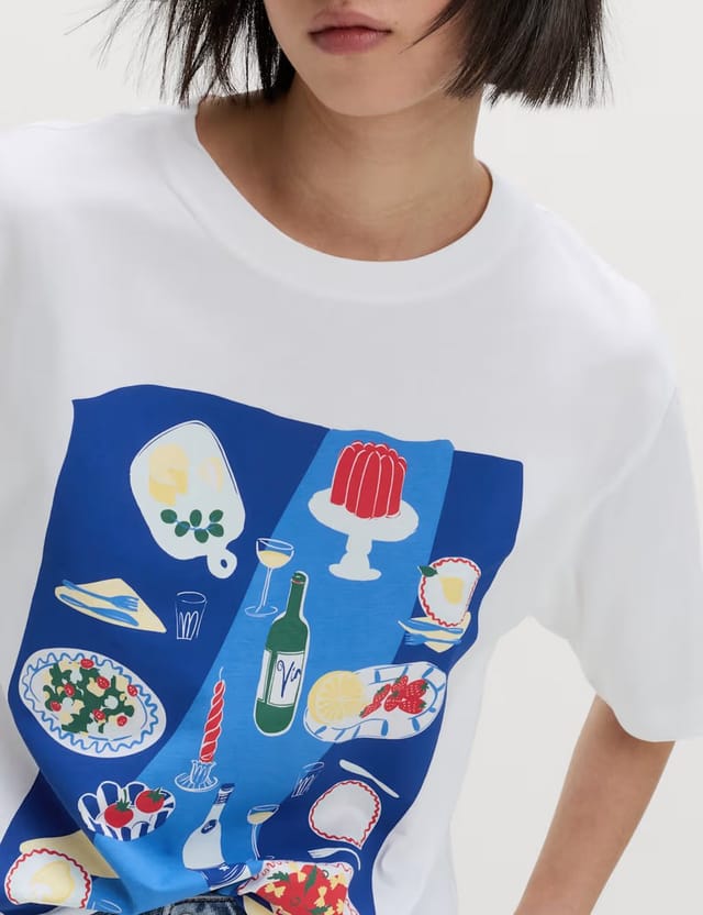 Marks & Spencer M&S Pure Cotton Slogan Oversized T-Shirt Multi - 3