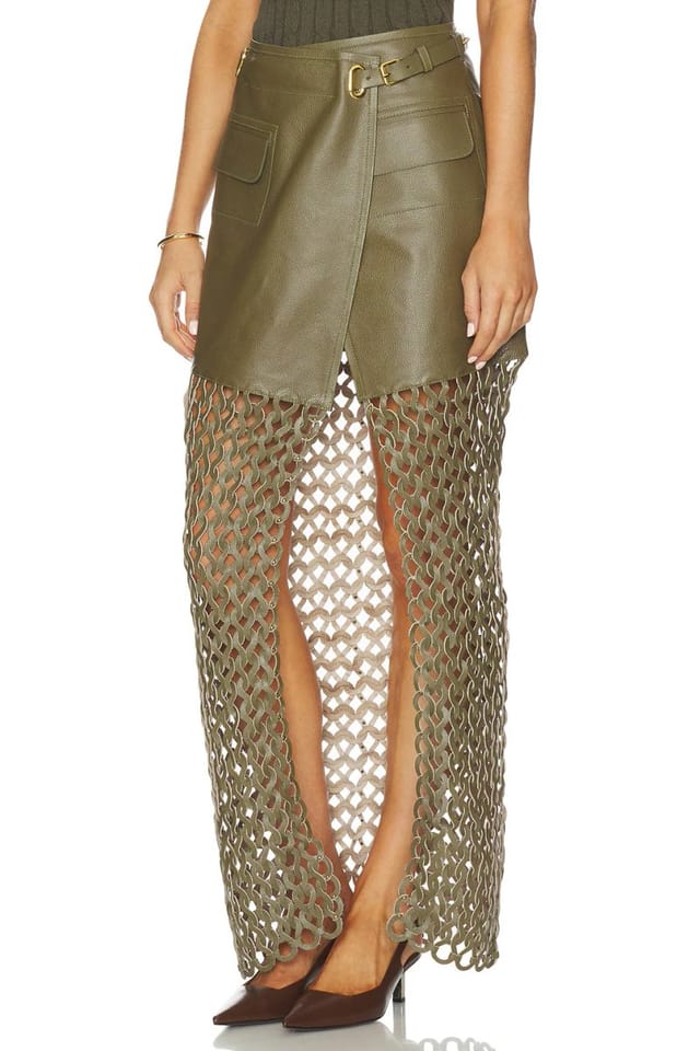 revolve Kallan Leather Skirt - 3