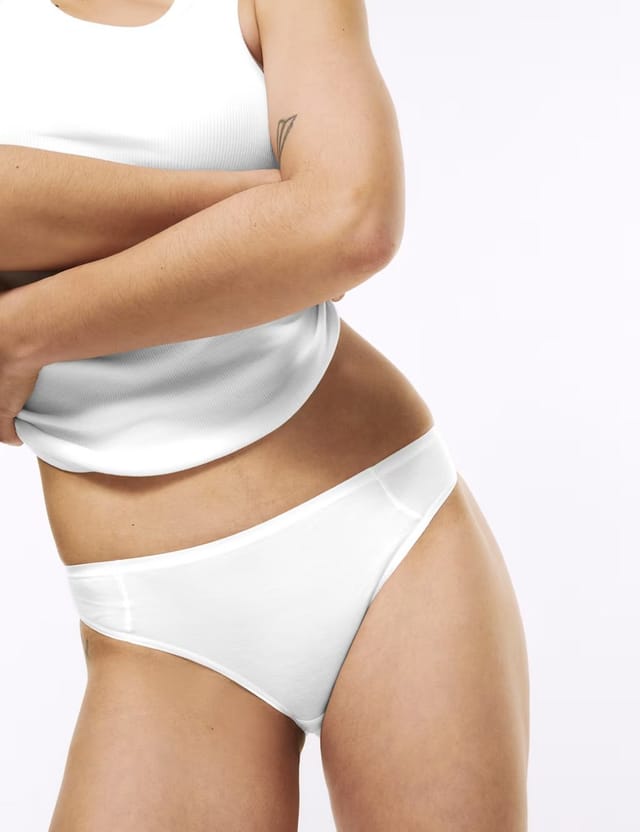 Marks & Spencer M&S 5pk Cotton Modal Bikini Knickers White - 2