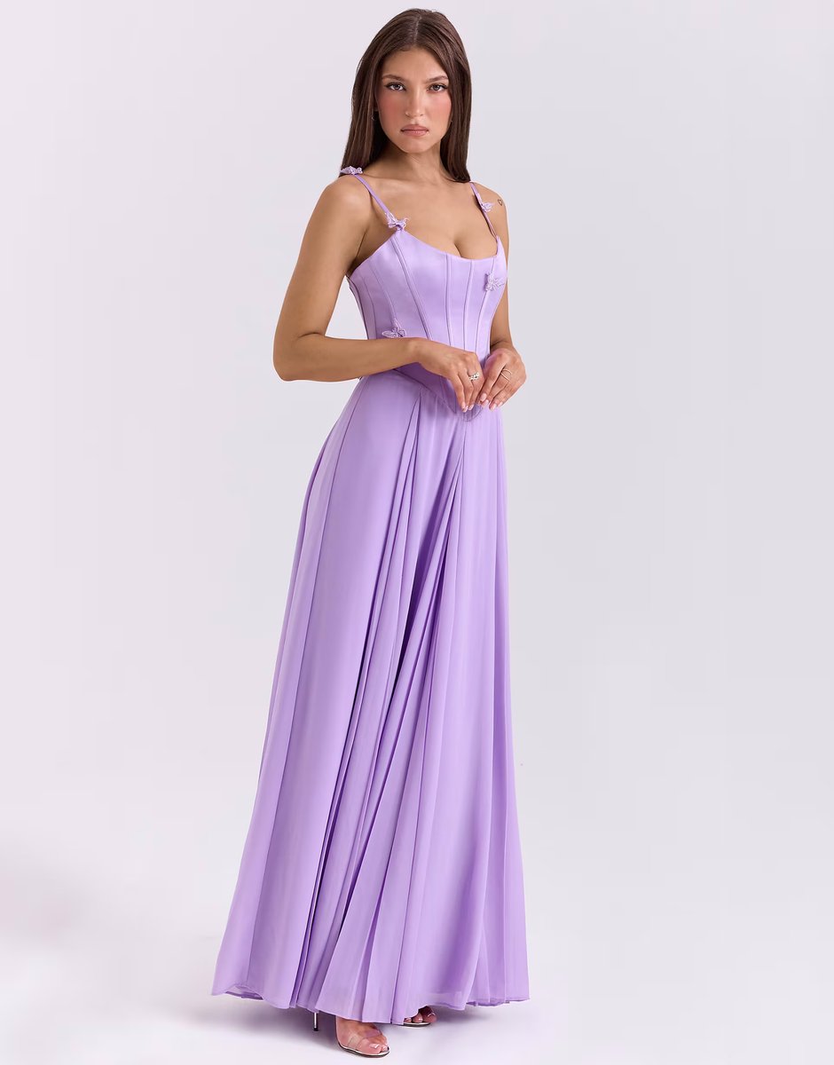ASOS House of CB Pascha maxi dress in orchid - 3