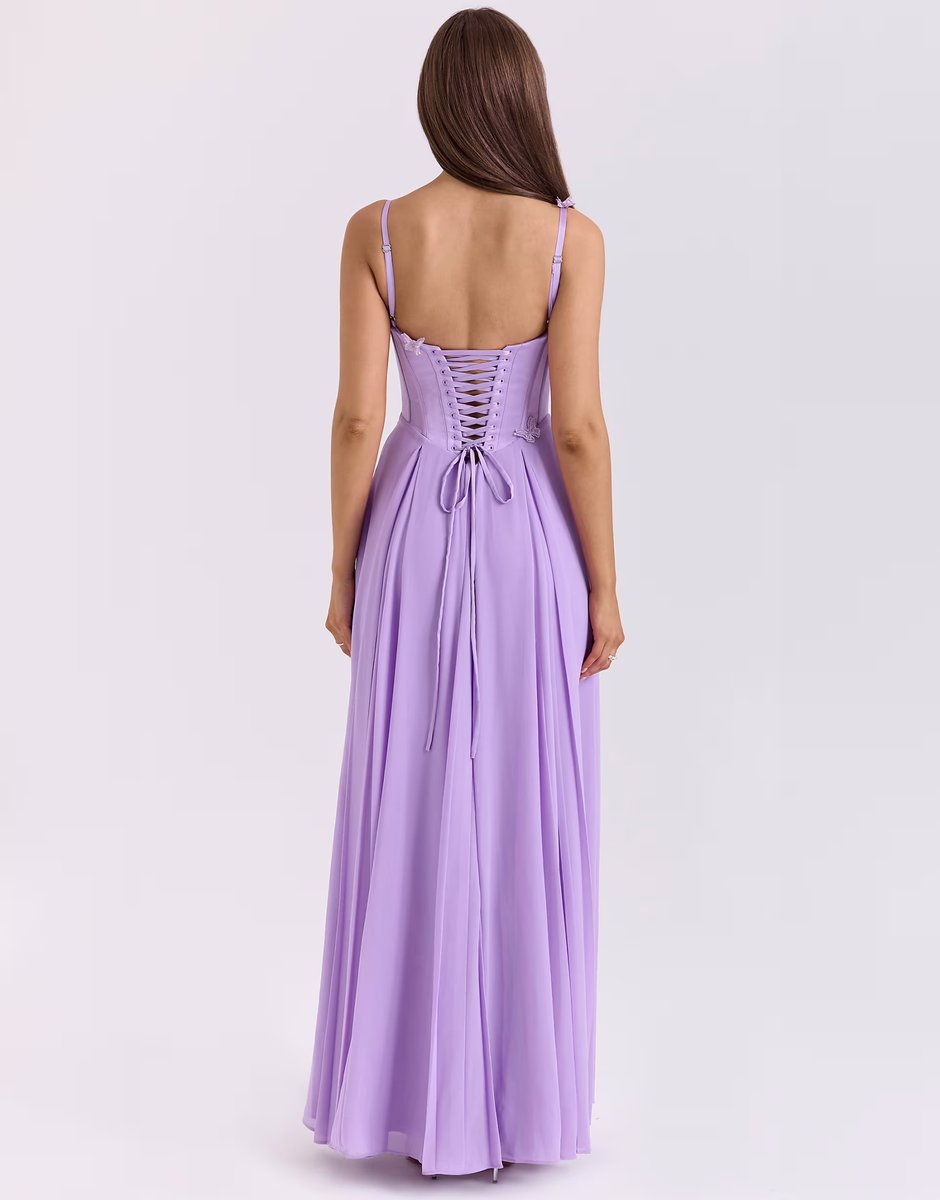 ASOS House of CB Pascha maxi dress in orchid - 4
