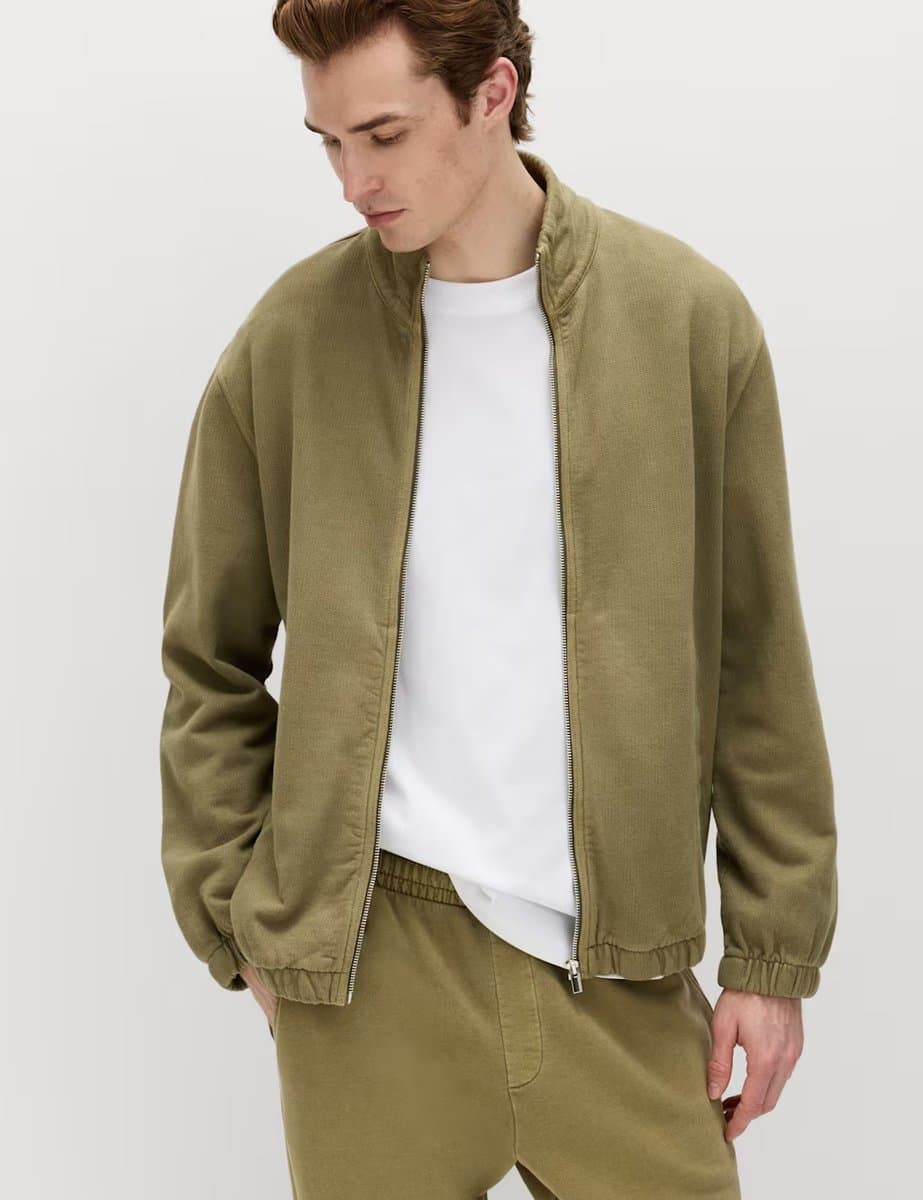 Marks & Spencer M&S Relaxed Olive Coach Jacket in Olive