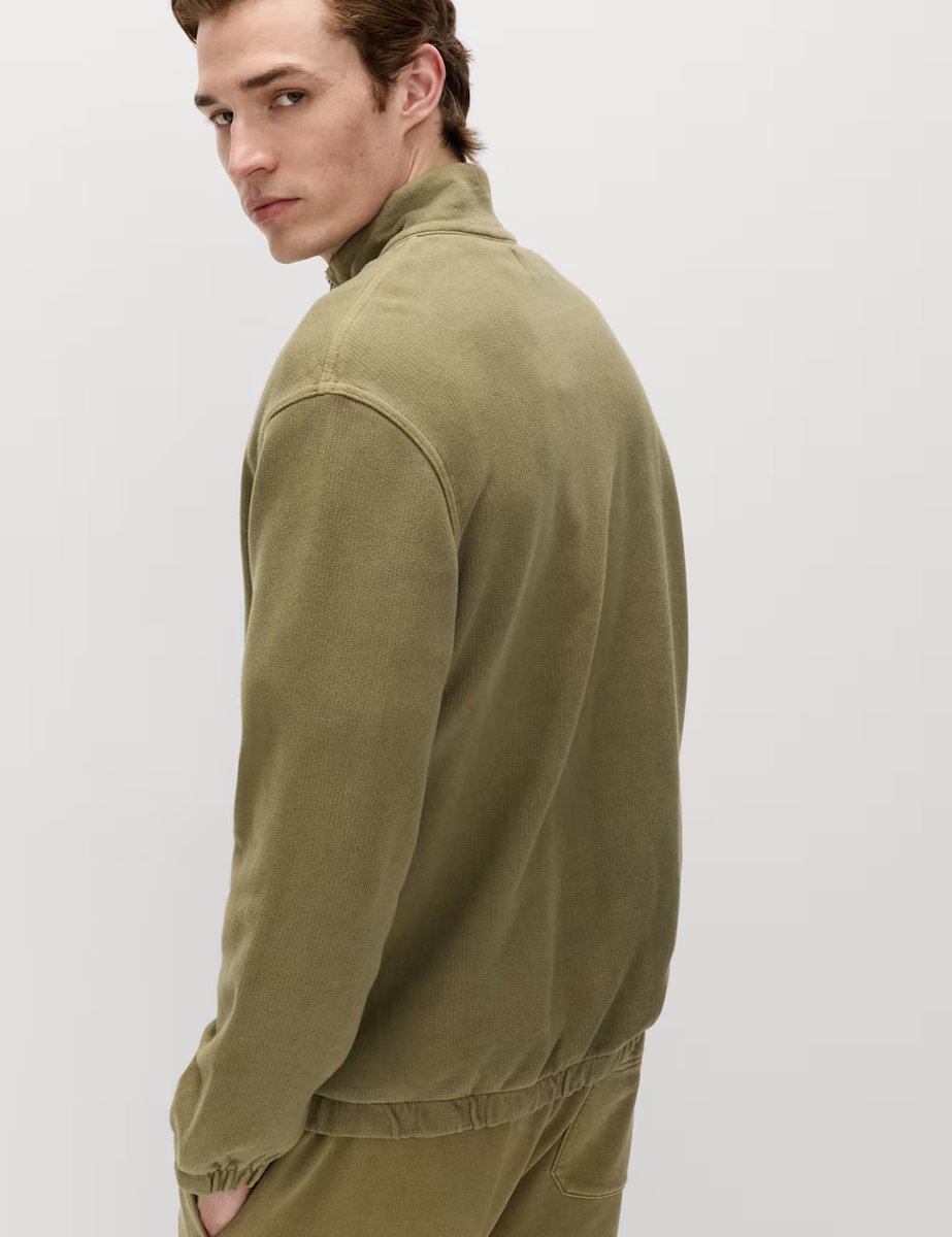 Marks & Spencer M&S Pure Cotton Garment Dye Coach Jacket Olive - 3