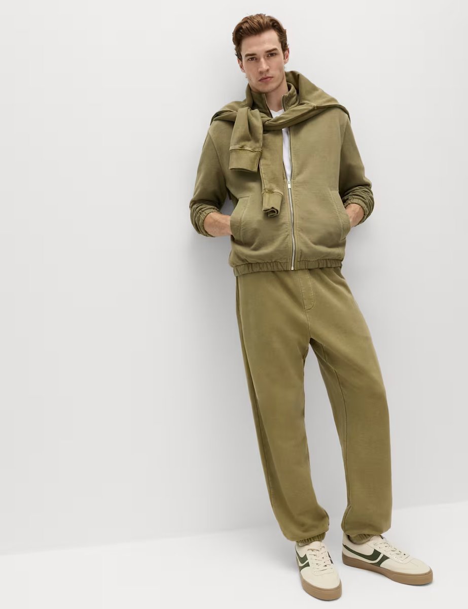 Marks & Spencer M&S Pure Cotton Garment Dye Coach Jacket Olive - 4