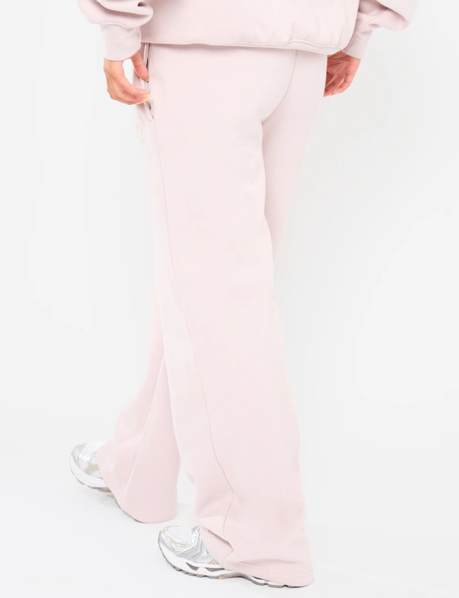 Kaiia Kaiia Embossed Logo Wide Leg Joggers Pale Dusty Lilac - 3