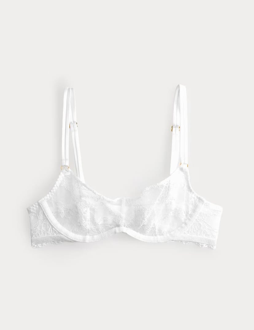 Marks & Spencer M&S Ida Lace Wired Scoop Bra (A-E) White - 1